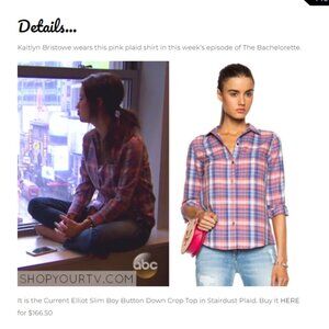 ❌ SOLD ❌ Current/Elliott Pink The Slim Boy Shirt Buttondown Size 1